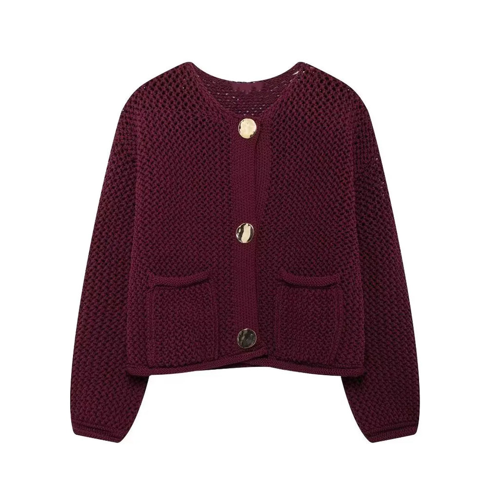 Fall Clothes 2024 Women Long Sleeve Top Knitted Luxury Designer Korean Fashion Cardigans For Woman Vintage Sweater Single Breast