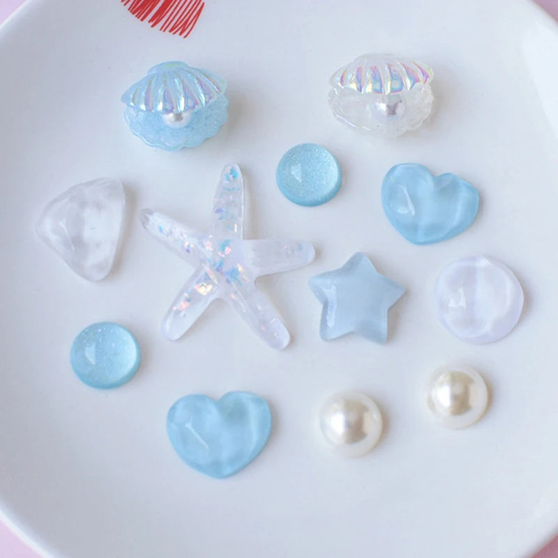 Summer Blue Ocean Theme Beach-Browned Hello Kitty Shoe Charms Starfish Sandal & Clog Decorations Holiday Gift for Women Girls