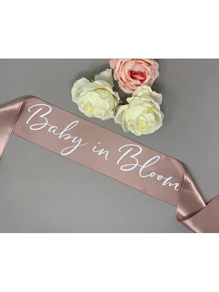 Baby in Bloom Mommy Mom Mum To Be Sash Baby Shower Sash Maternity Growing A Princess Pregnancy Gender Reveal Girl Boy Decoration