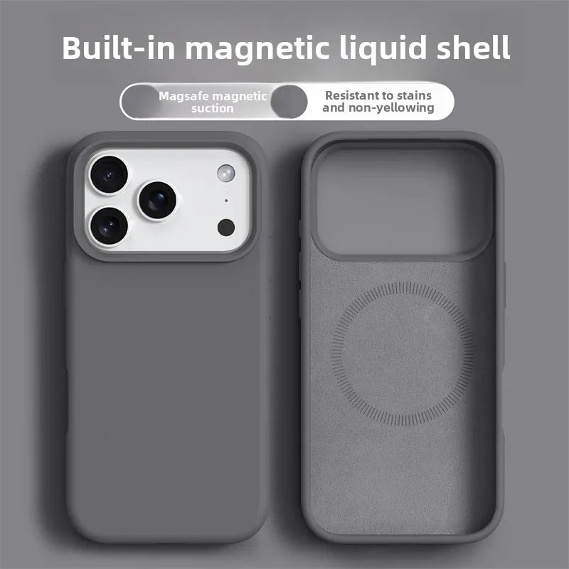 Original Magnetic Phone Case For iPhone 17 16 Pro Max Air Liquid Silicone Cases For iPhone17 16 Pro Max 17Pro Soft Bumper Cover