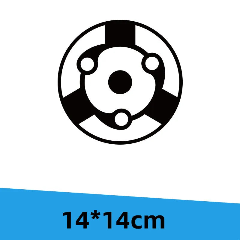 1Pcs Naruto Writing Wheel Eye Car Stickers Gas Tank Cover Decoration Waterproof  Stickers  Body Scratches Cover Car Stickers