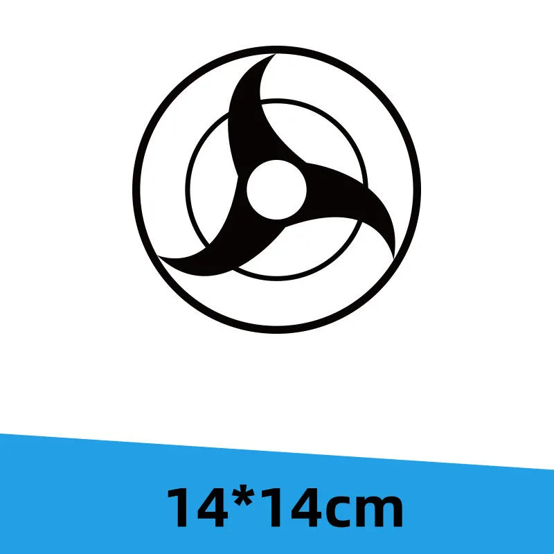 1Pcs Naruto Writing Wheel Eye Car Stickers Gas Tank Cover Decoration Waterproof  Stickers  Body Scratches Cover Car Stickers