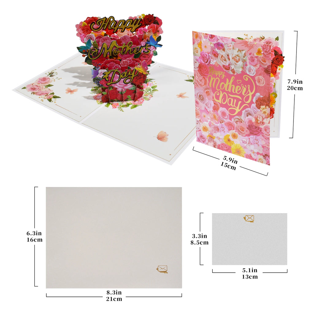 3D Happy Mother's Day Card, Pop Up Mothers Day Card, Card for Mom