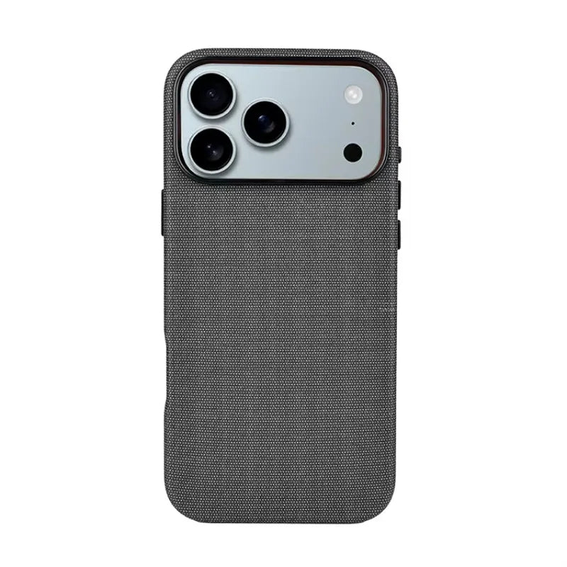 Original Tech nology Woven Linen-Textured Phone Cases For IPhone 17 Pro Max with Lanyard Function Anti-Scratch Protective Cover