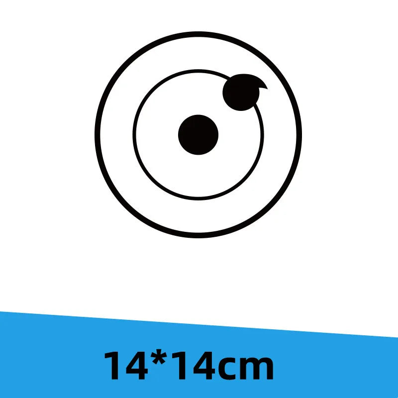 1Pcs Naruto Writing Wheel Eye Car Stickers Gas Tank Cover Decoration Waterproof  Stickers  Body Scratches Cover Car Stickers