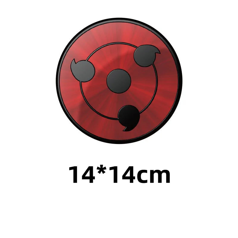 1Pcs Naruto Writing Wheel Eye Car Stickers Gas Tank Cover Decoration Waterproof  Stickers  Body Scratches Cover Car Stickers