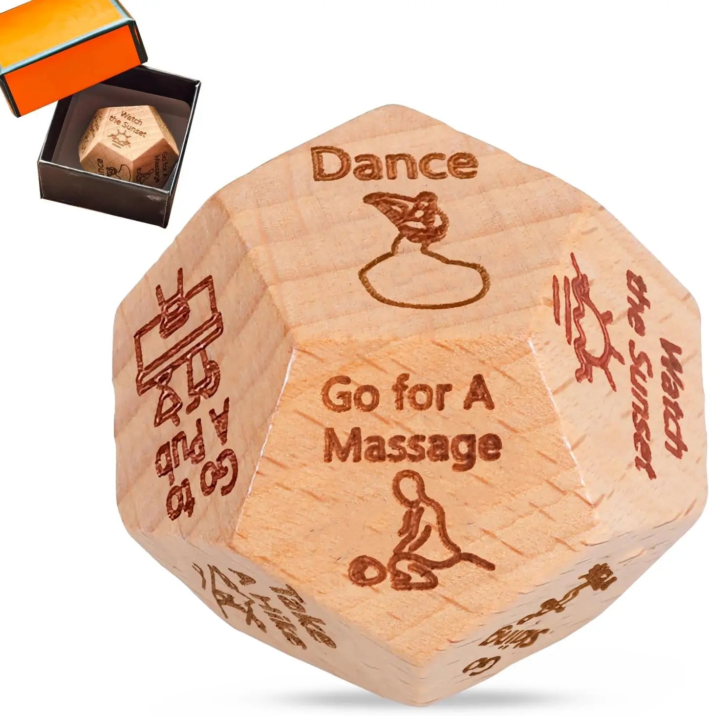 Dice for Her Him Couples Gift Food  Movie Activity Decision Dice Games Christmas Birthday Valentines Day Gifts for Wife Husband