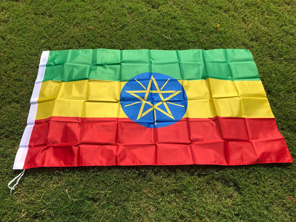 SKY FLAG Ethiopia flag 90X150cm 3x5fts Ethiopia Flag Ethiopian National Flags Polyester hanging banner indoor outdoor home decor