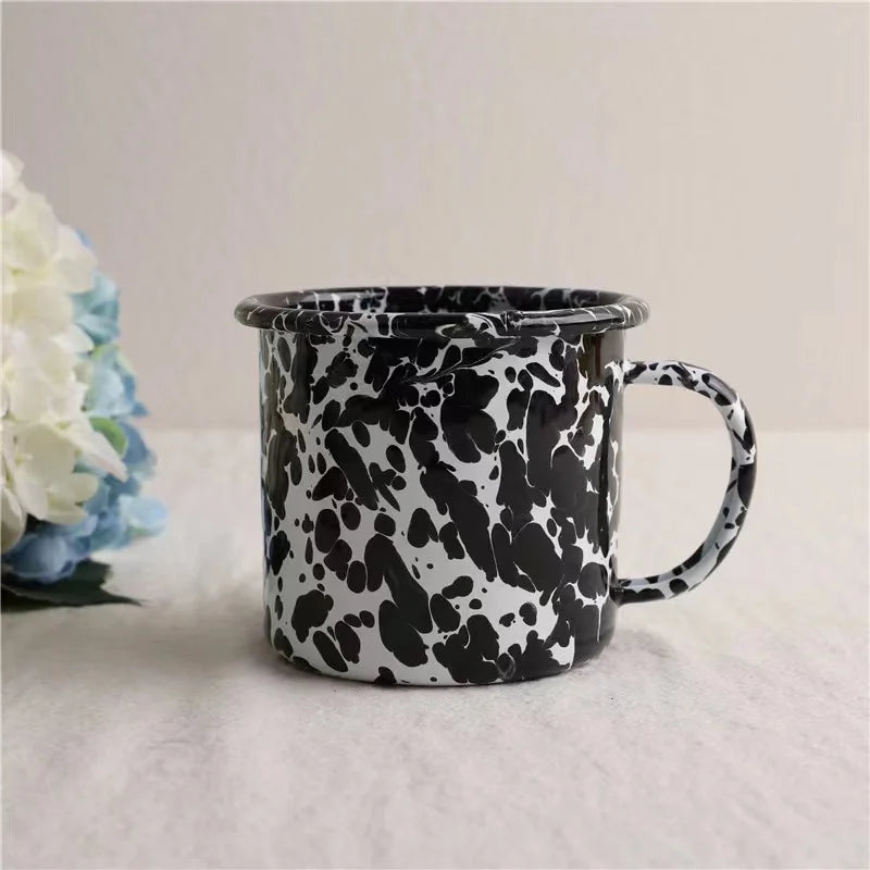 Hot Selling Enamel Mug Back to ancients Thick Wall Unbreakable Enamel Mugs Outdoor Camping Mug Bonfire Party Fishing Picnic Mugs