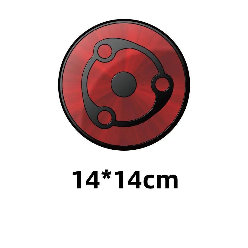 1Pcs Naruto Writing Wheel Eye Car Stickers Gas Tank Cover Decoration Waterproof  Stickers  Body Scratches Cover Car Stickers