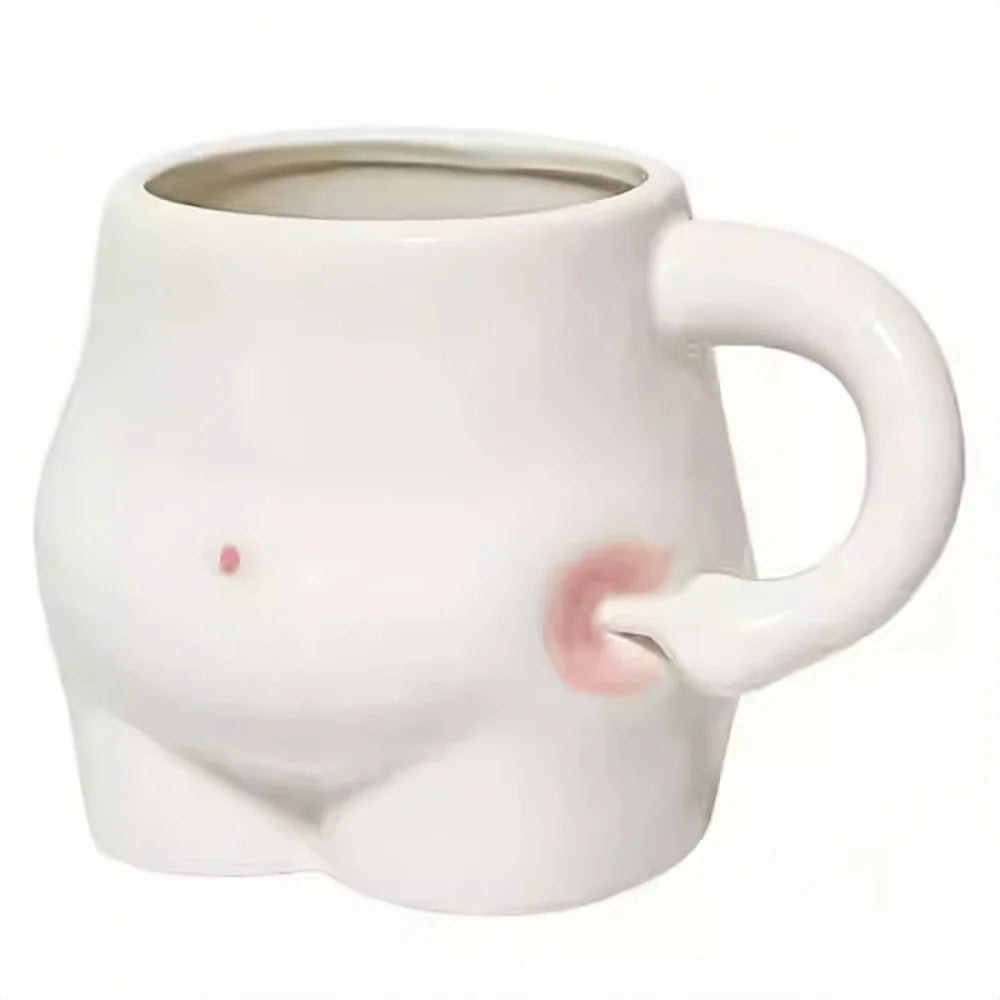 Funny Belly-Shaped Cup, Fitness & Weight Loss Cup, Fat Belly Mug, Squishy Belly Mug, Weird & Quirky Water Cup, Birthday Gift