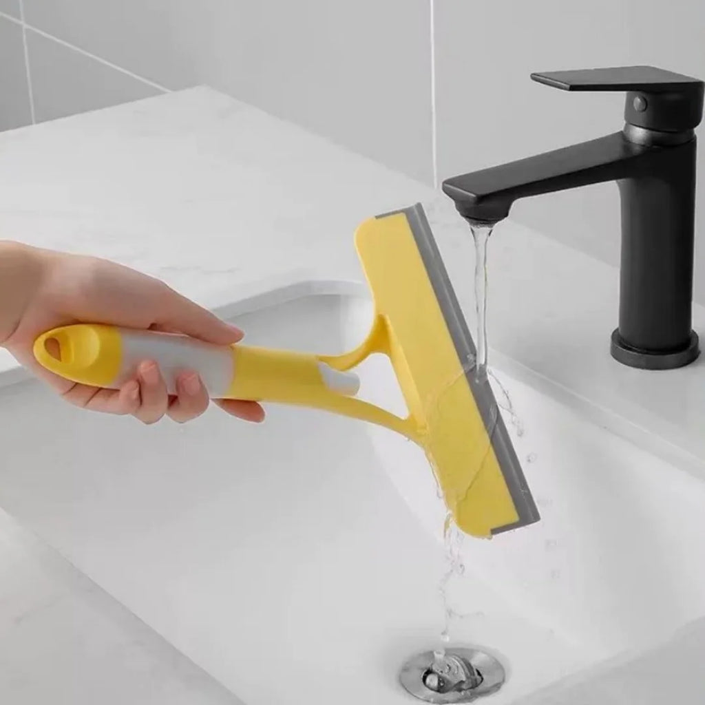 Window Cleaner Car Glass Scraper Shower Door Wiper with Soap Dispenser for Household Deep Cleaning and Mirror Cleaning