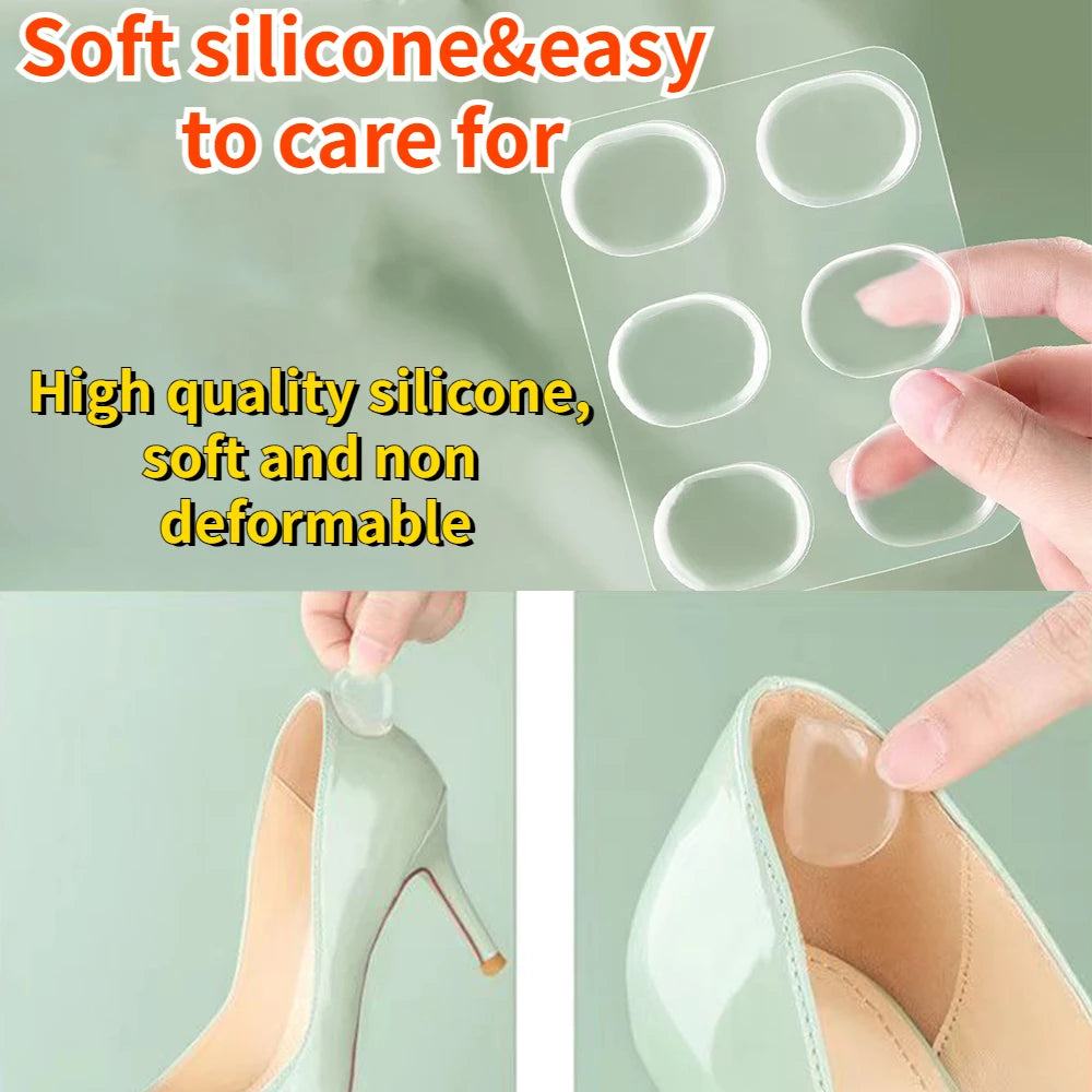 6Pcs Silica Gel Insole Heel Anti Wear Sticky Shoes Cobbler Sticker Back Sneaker Lined with Anti-Wear After Heels Stick Foot Care