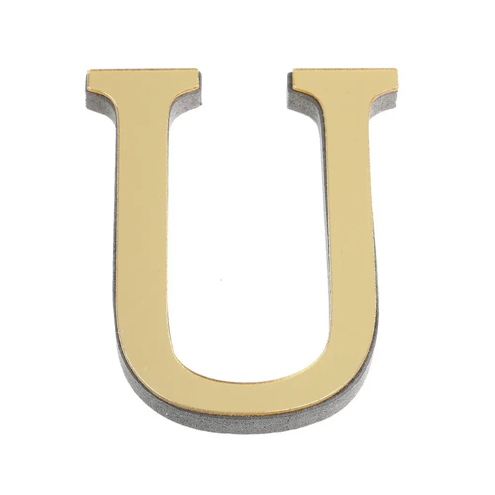 10CM 26 English Letters Wall Sticker 3D Mirror Acrylic Gold Wall Sticker Decals Self-Adhesive Home Party Decor Wall Art Mural