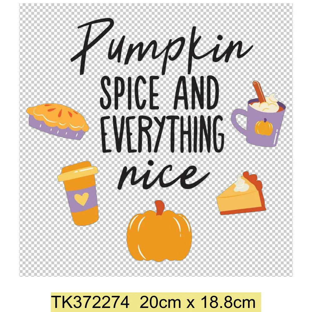 Retro Printing Thanksgiving Iron on Transfers Patches Pumpkin Autumn Heat Transfer Stickers for Clothes Heat Transfers Patches