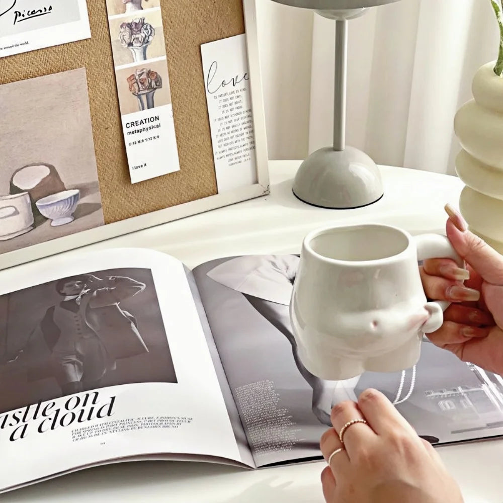 Funny Belly-Shaped Cup, Fitness & Weight Loss Cup, Fat Belly Mug, Squishy Belly Mug, Weird & Quirky Water Cup, Birthday Gift