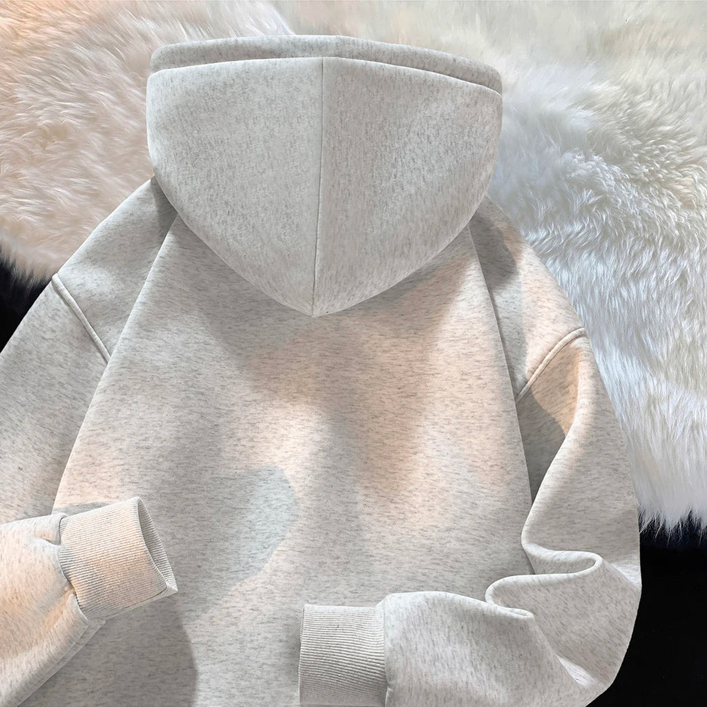 Hoodie men's trendy brand versatile Hong Kong style high street American printed top autumn and winter coat