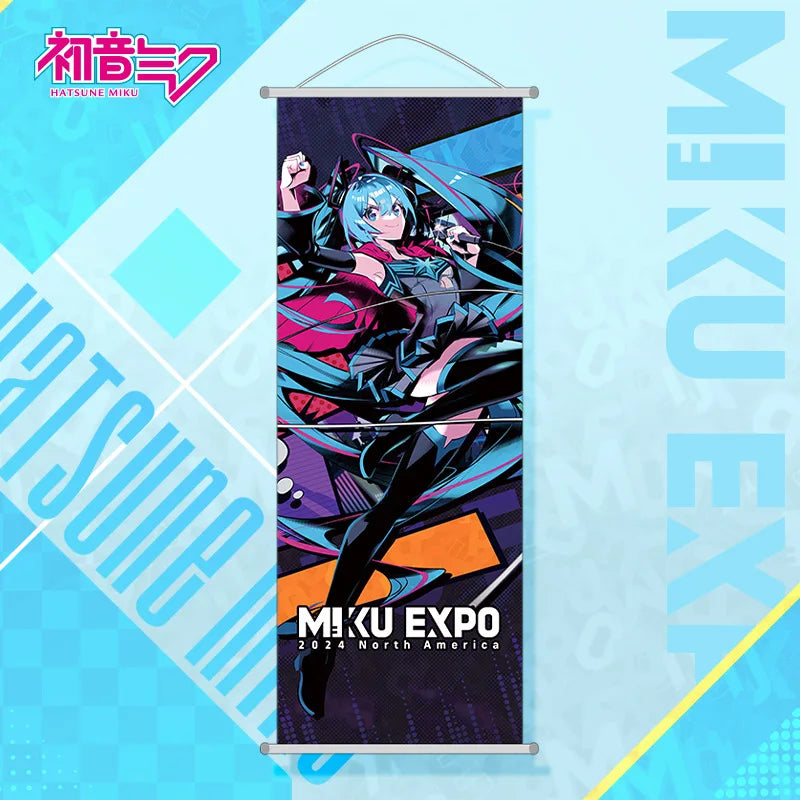 Hatsune Miku Room Decoration Wall Decoration Cartoon Hatsune Miku Hanging Painting Long Scroll Holiday Gift Anime Goods Support