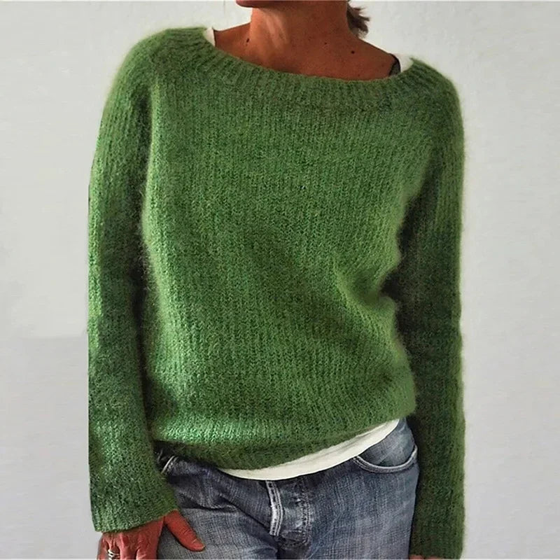 2025 Spring Knitting Oversize Women's Sweater Black O-neck Long Sleeve Loose Warm Sweaters Female Trendy Casual Ladies Clothes
