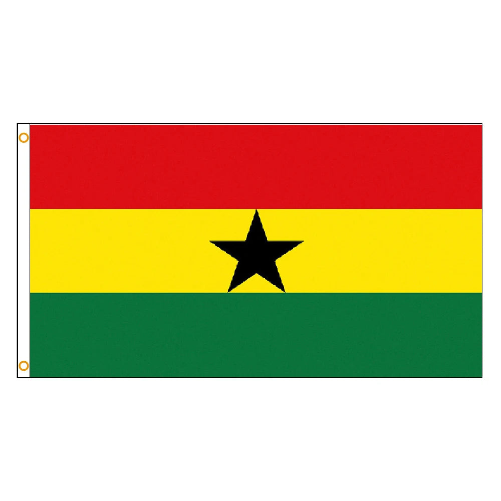 Ghana Flag 150x90cm high quality Polyester hanging Ghana National Flags