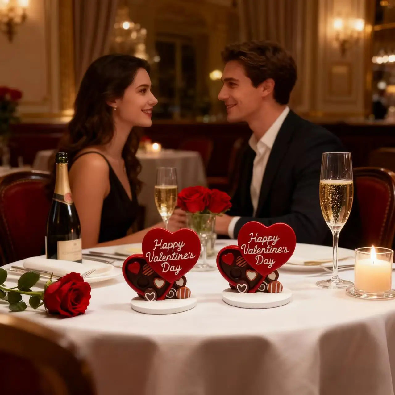 Valentine's Day Heart-Shaped Desktop Decoration Small Exquisite Size for Dining Table And Office Decor