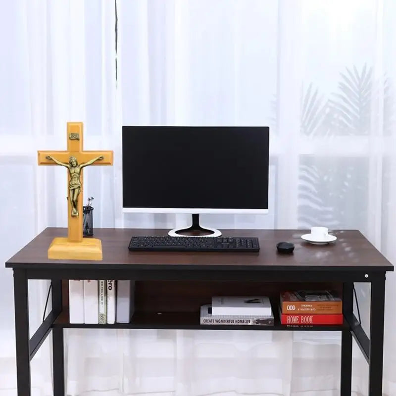 Table Cross Wooden Catholic Jesus Cross with Stand Religious Christian Crucifix Church Decoration Home Shelf Ornaments