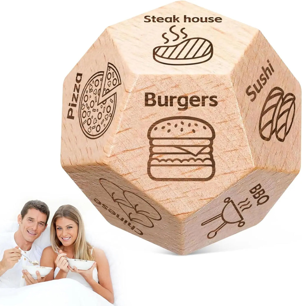Dice for Her Him Couples Gift Food  Movie Activity Decision Dice Games Christmas Birthday Valentines Day Gifts for Wife Husband