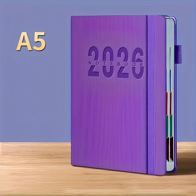 2026 New Calendar Log: Time Management 365 Day Plan Office、 400 Pages, Daily Plan | Visual Organization|