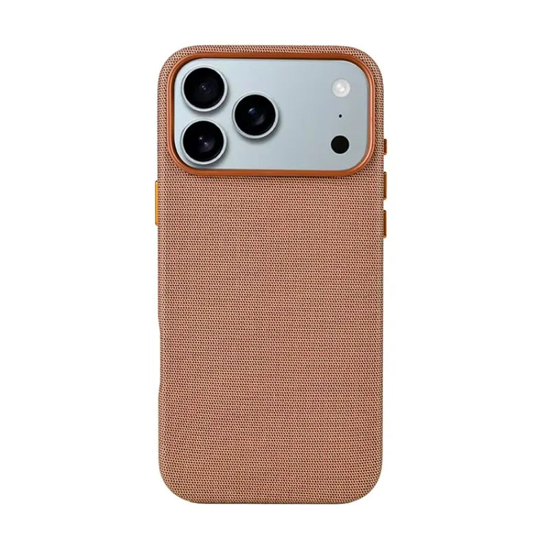 Original Tech nology Woven Linen-Textured Phone Cases For IPhone 17 Pro Max with Lanyard Function Anti-Scratch Protective Cover