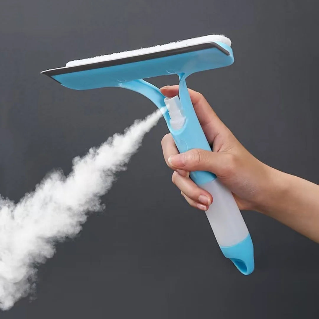 Window Cleaner Car Glass Scraper Shower Door Wiper with Soap Dispenser for Household Deep Cleaning and Mirror Cleaning