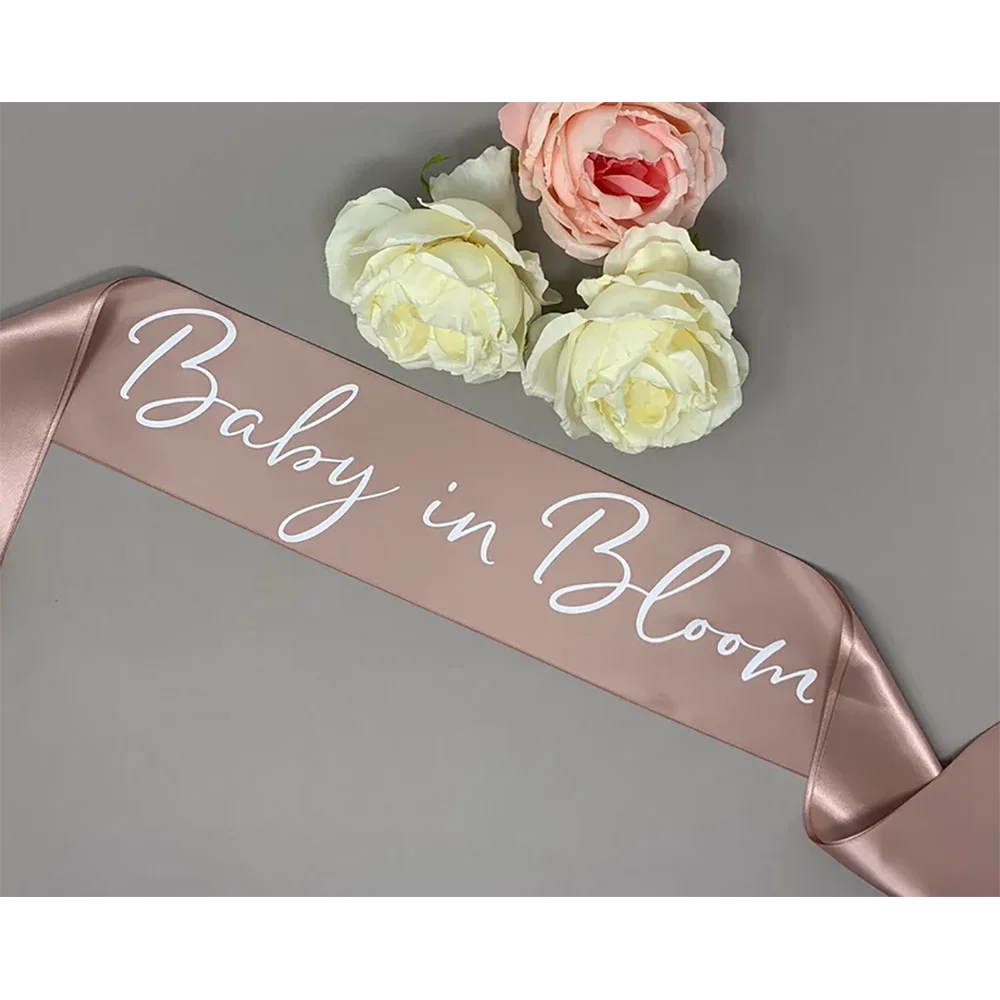 Baby in Bloom Mommy Mom Mum To Be Sash Baby Shower Sash Maternity Growing A Princess Pregnancy Gender Reveal Girl Boy Decoration