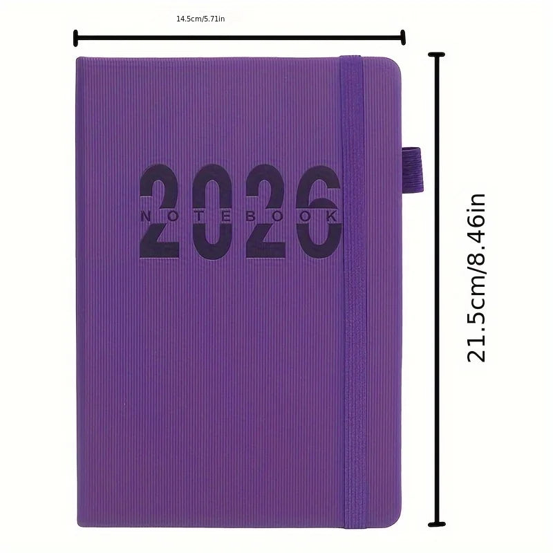 2026 New Calendar Log: Time Management 365 Day Plan Office、 400 Pages, Daily Plan | Visual Organization|