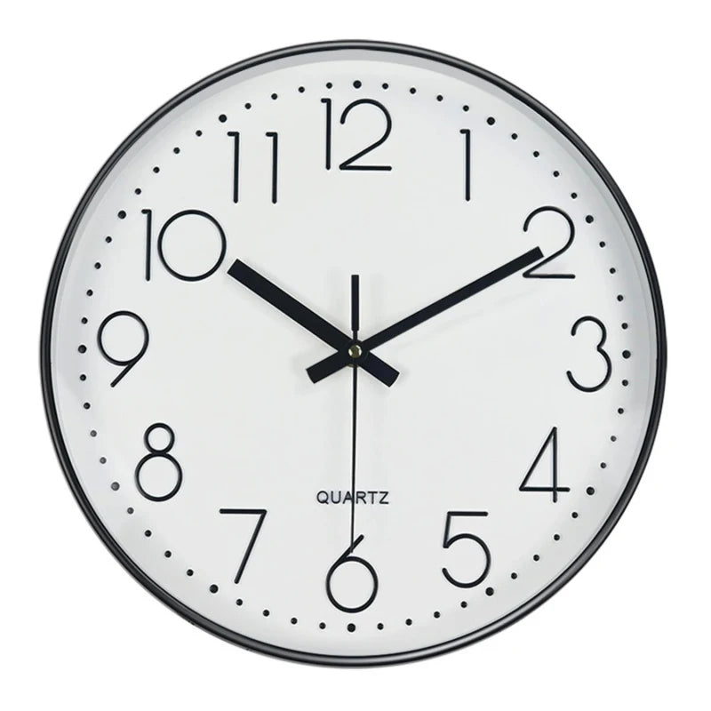 8-Inch Minimalist Quartz Wall Clock, 3D Digital Clock, Silent Clock for Living Rooms, Bedrooms, and Offices, Home Decor