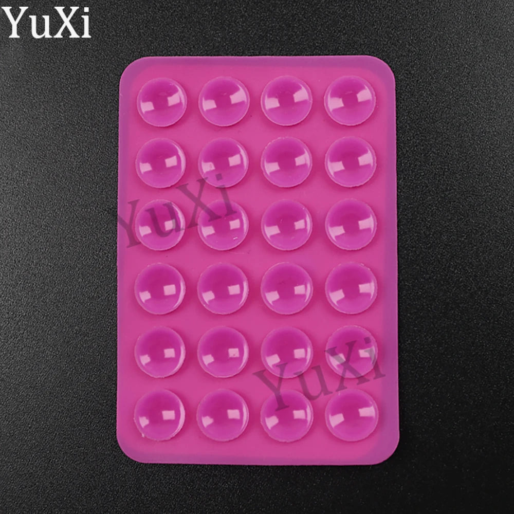 5Pcs Suction Cup Phone Case Mount Silicone Sticky Phone Stand Anti Slip Rubber Sucker Pad for Phone Holder Backed Fixing Pad