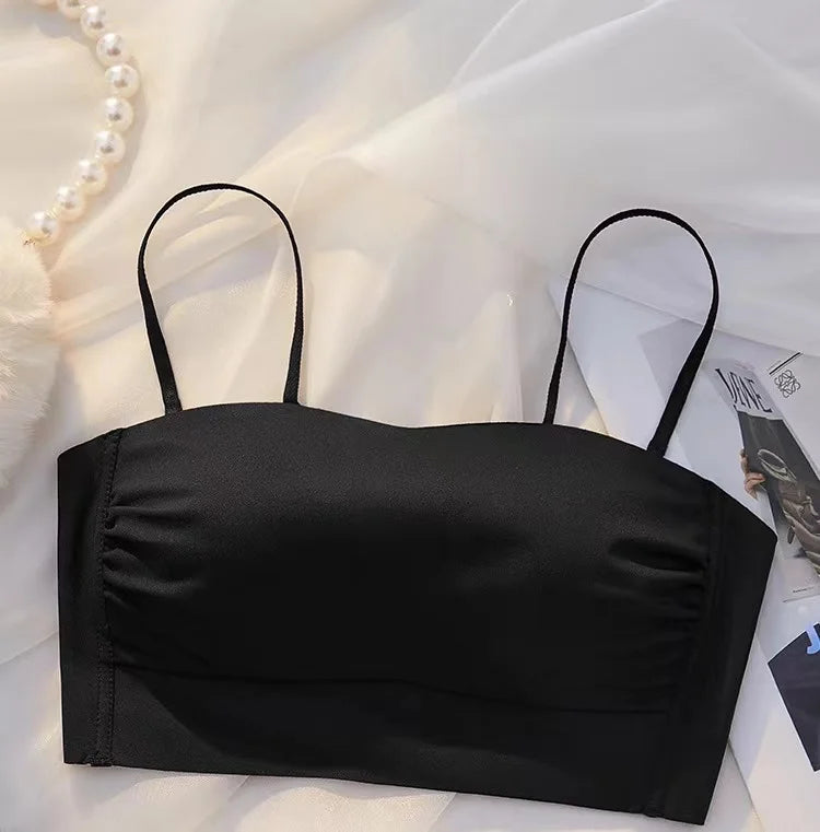 Bra Underwear For Women With anti Stray Light Wrap, Thin Shoulder Straps, Thin Back Vest, Sexy Bra, All In One For External Wear