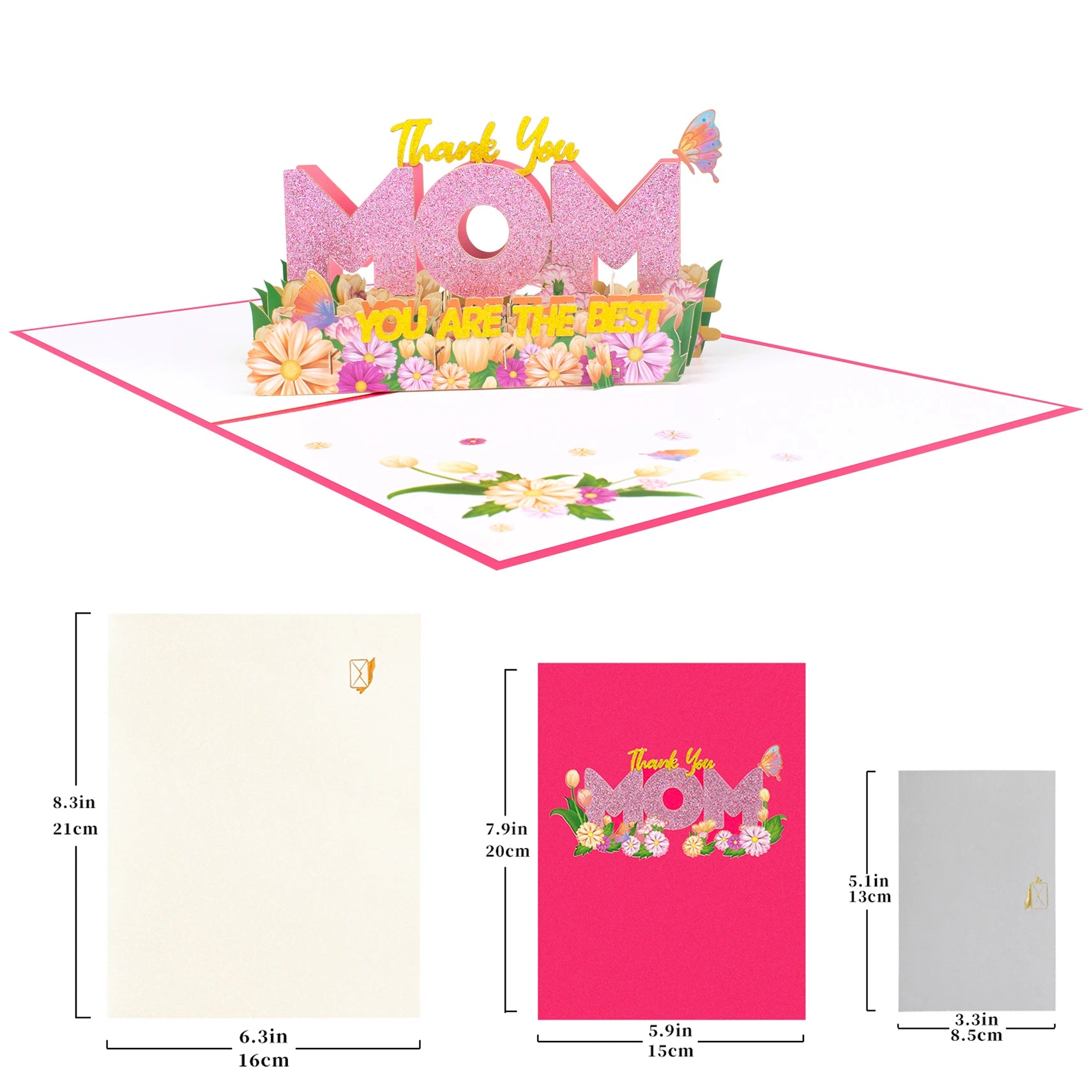 3D Happy Mother's Day Card, Pop Up Mothers Day Card, Card for Mom