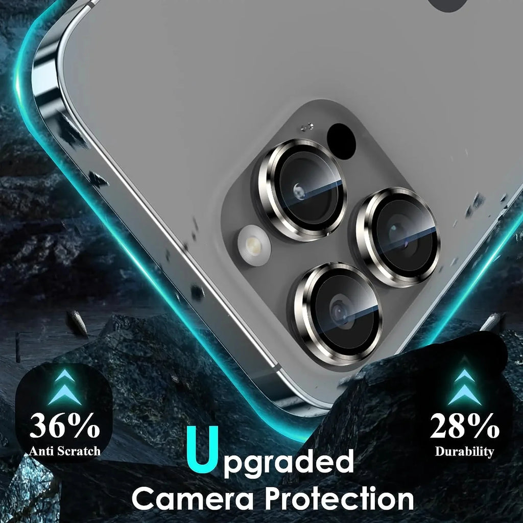 3PCS Lens Protector For IPhone 14 15 Plus For 12 13 Mimi For 11 12 13 14 15 Pro Max on Lens Cover Film Back Silvery Purple