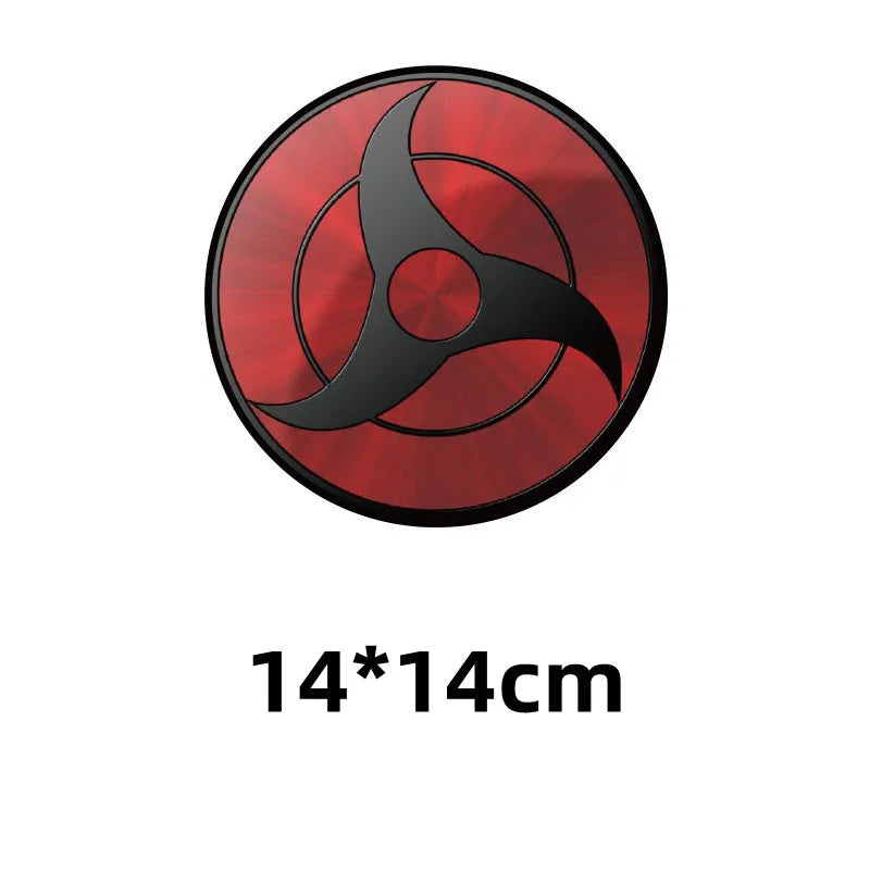 1Pcs Naruto Writing Wheel Eye Car Stickers Gas Tank Cover Decoration Waterproof  Stickers  Body Scratches Cover Car Stickers