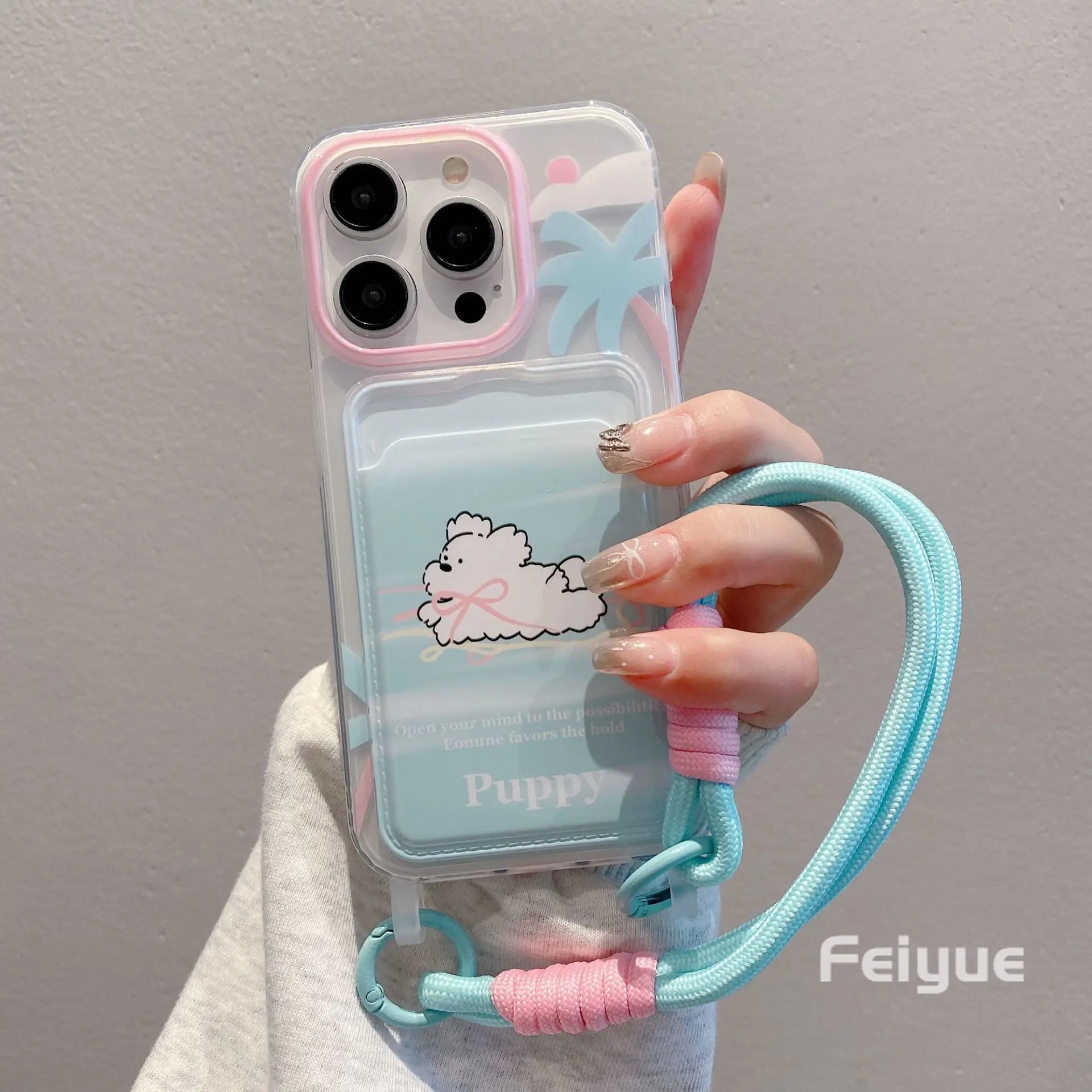 Cute Soft Phone Case for iPhone 16 Case iPhone 15 14 13 12 Pro Max Card Holder Wallet Shockproof Cover