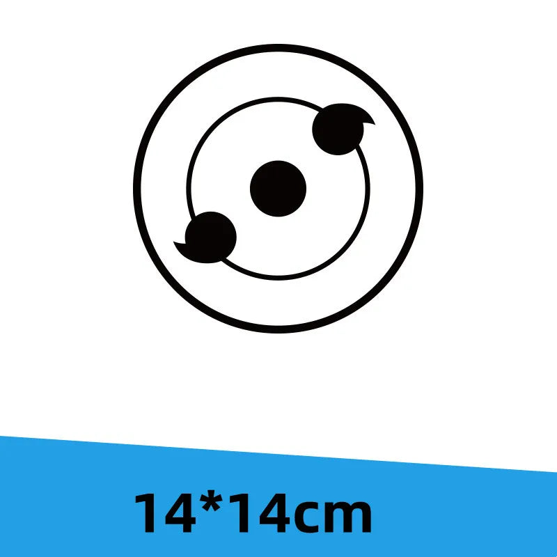 1Pcs Naruto Writing Wheel Eye Car Stickers Gas Tank Cover Decoration Waterproof  Stickers  Body Scratches Cover Car Stickers