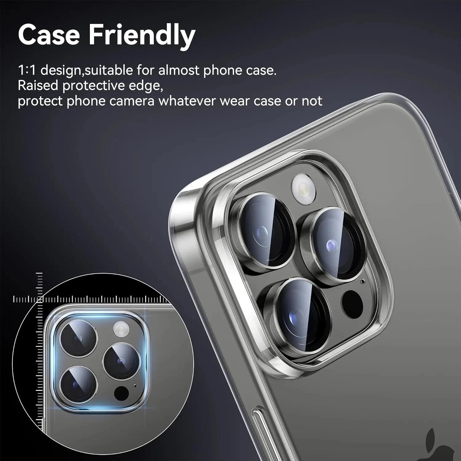 3PCS Lens Protector For IPhone 14 15 Plus For 12 13 Mimi For 11 12 13 14 15 Pro Max on Lens Cover Film Back Silvery Purple