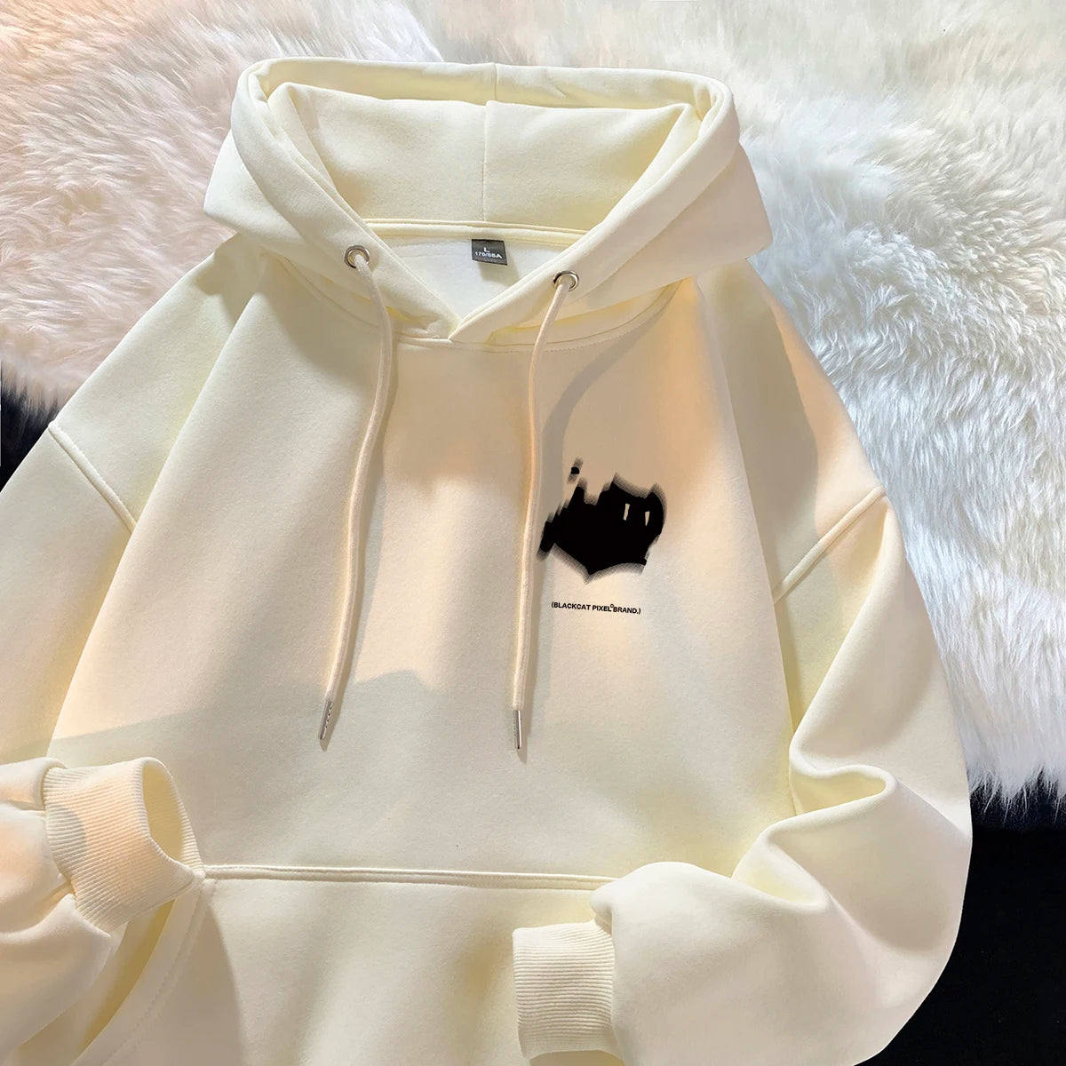 Hoodie men's trendy brand versatile Hong Kong style high street American printed top autumn and winter coat