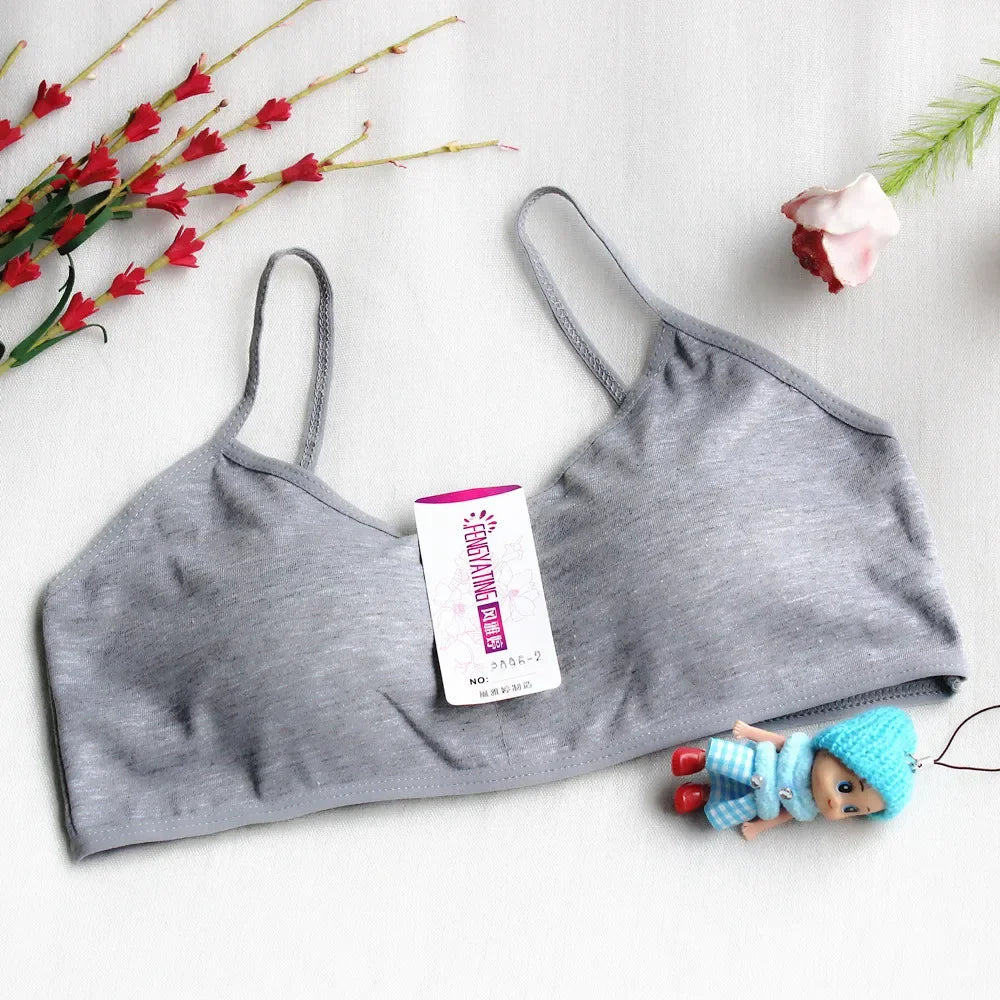 Bra For Girls 12 Years Cotton Brassiere Training Bra Teenagers Lingerie Gym Breathable Tops Underwear 7-16T