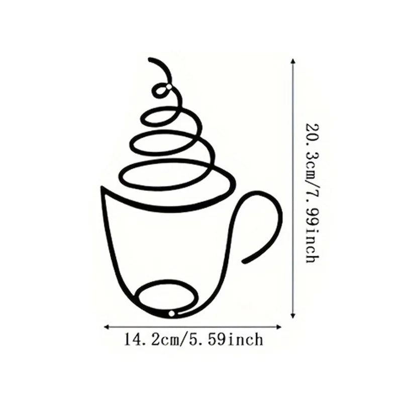 1/3pcs of Creative Coffee Wall Hangings, Coffee Shop Decorations,  Interior Wall Decorations, Wall Hanging Iron Paintings