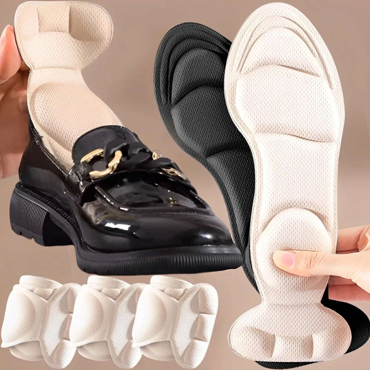 1 Pair 7 in 1 Memory Foam Insoles Women High-heel Shoes Insoles Anti-slip Cutable Insole Comfort Breathable Foot Care Pads