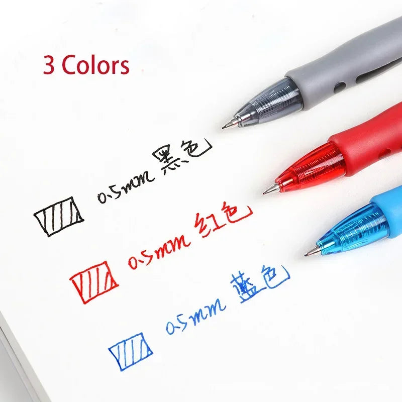 13-30Pcs 0.5mm Fine Point Retractable Gel Pens, Black Ink, Soft Anti-Slip Grip, Smooth Writing, Office & School Stationery Set