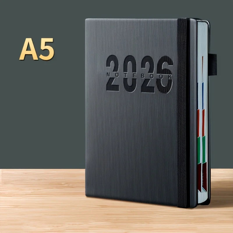 2026 New Calendar Log: Time Management 365 Day Plan Office、 400 Pages, Daily Plan | Visual Organization|