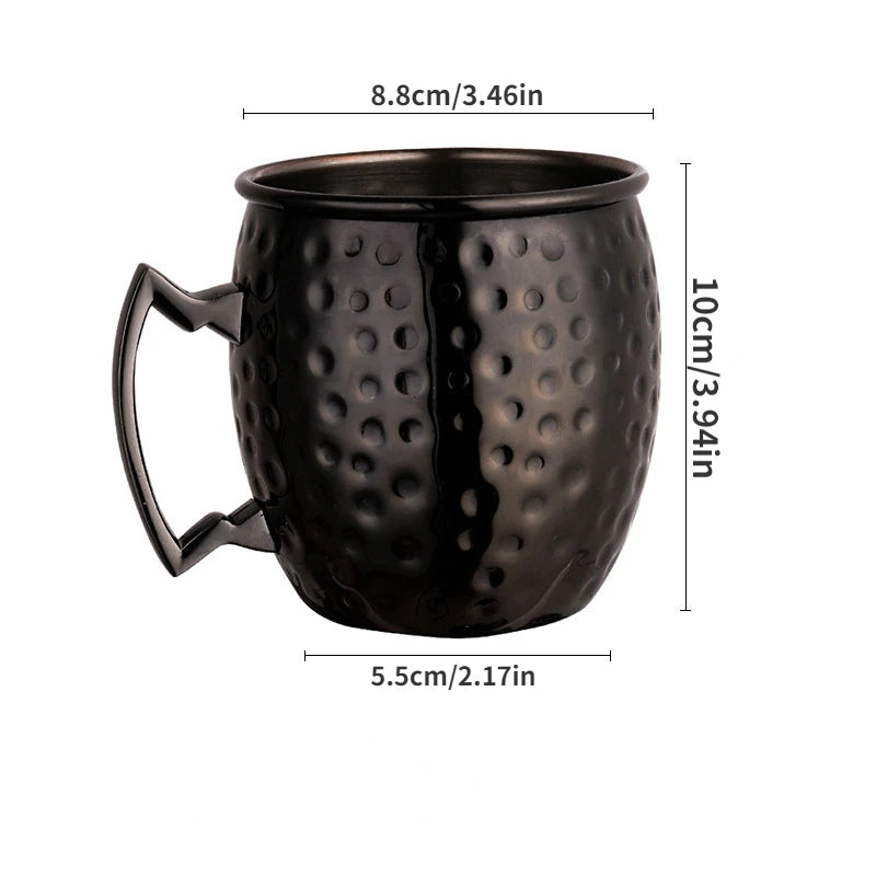 1PC 530ml Stainless Steel Moscow Mule Mug Kitchen Bar Beer Cup Coffee Mug Drinkwares Cup