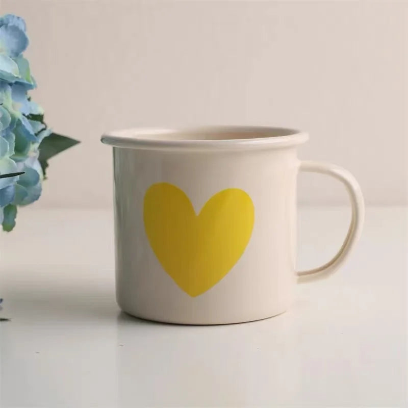 Hot Selling Enamel Mug Back to ancients Thick Wall Unbreakable Enamel Mugs Outdoor Camping Mug Bonfire Party Fishing Picnic Mugs