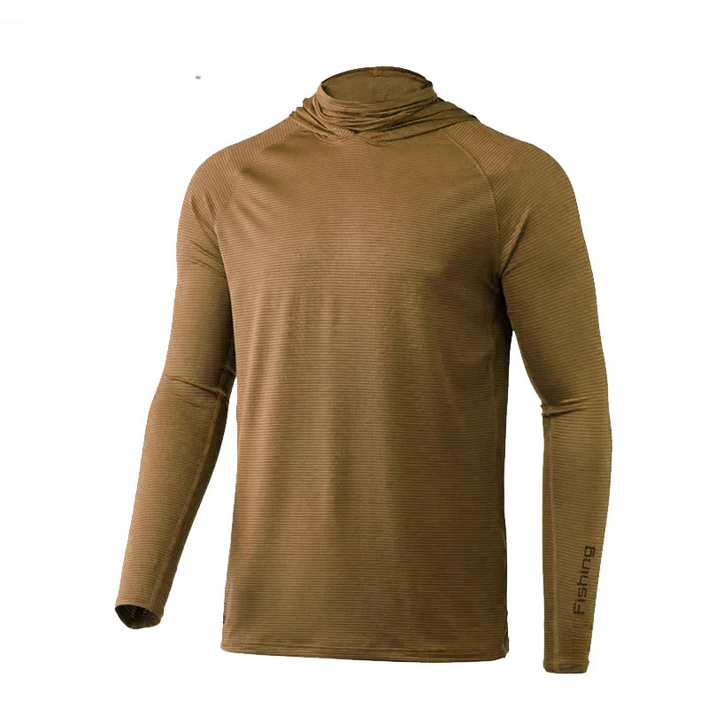 Hoodie Fishing Shirts Long Sleeve Quick Dry Sweatshirt Summer Dresses Breathable Jersey UV Fishing Clothing Face Mask